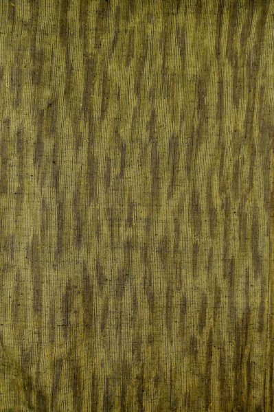Photo3: P0616P Vintage Japanese kimono Dark Green TSUMUGI pongee for women / Silk. Stripes (Grade B) (3)