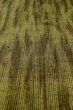 Photo7: P0616P Vintage Japanese kimono Dark Green TSUMUGI pongee for women / Silk. Stripes (Grade B) (7)