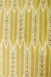 Photo3: P0616R Vintage Japanese kimono Dark Golden Yellow TSUMUGI pongee for women / Silk. Geometrical pattern (Grade B) (3)