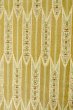 Photo4: P0616R Vintage Japanese kimono Dark Golden Yellow TSUMUGI pongee for women / Silk. Geometrical pattern (Grade B) (4)