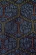 Photo4: P0616S Vintage Japanese kimono Dark Indigo Blue TSUMUGI pongee for women / Silk. Stripes (Grade A) (4)