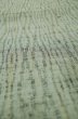 Photo5: P0616T Vintage Japanese kimono Pale Teal TSUMUGI pongee for women / Silk. Curved lines (Grade C) (5)
