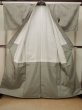 Photo2: P0616V Vintage Japanese kimono Brownish Gray TSUMUGI pongee for women / Silk. Stripes (Grade A+) (2)