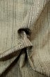 Photo12: P0616V Vintage Japanese kimono Brownish Gray TSUMUGI pongee for women / Silk. Stripes (Grade A+) (12)