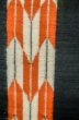 Photo4: P0616W Vintage Japanese kimono Indigo Blue TSUMUGI pongee for women / Silk., Arrow feathers pattern (Grade C) (4)