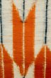 Photo5: P0616W Vintage Japanese kimono Indigo Blue TSUMUGI pongee for women / Silk., Arrow feathers pattern (Grade C) (5)