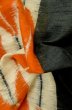 Photo10: P0616W Vintage Japanese kimono Indigo Blue TSUMUGI pongee for women / Silk., Arrow feathers pattern (Grade C) (10)