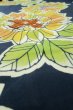Photo10: Mint P0616X Vintage Japanese kimono Indigo Blue Pour Dyed Yukata for women / Cotton. Flower, Sun flower pattern (Grade A) (10)