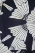 Photo3: P0616Y Vintage Japanese kimono Indigo Blue YUKATA summer(made in Japan) for women / Cotton. Folding fan (Grade C) (3)