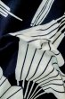 Photo11: P0616Y Vintage Japanese kimono Indigo Blue YUKATA summer(made in Japan) for women / Cotton. Folding fan (Grade C) (11)