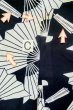 Photo15: P0616Y Vintage Japanese kimono Indigo Blue YUKATA summer(made in Japan) for women / Cotton. Folding fan (Grade C) (15)