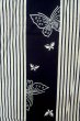 Photo4: P0616Z Vintage Japanese kimono Indigo Blue YUKATA summer(made in Japan) for women / Cotton. Butterfly (Grade B) (4)