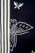 Photo6: P0616Z Vintage Japanese kimono Indigo Blue YUKATA summer(made in Japan) for women / Cotton. Butterfly (Grade B) (6)