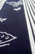 Photo8: P0616Z Vintage Japanese kimono Indigo Blue YUKATA summer(made in Japan) for women / Cotton. Butterfly (Grade B) (8)