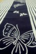 Photo9: P0616Z Vintage Japanese kimono Indigo Blue YUKATA summer(made in Japan) for women / Cotton. Butterfly (Grade B) (9)