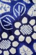 Photo3: P0617A Vintage Japanese kimono Indigo Blue YUKATA summer(made in Japan) for women / Cotton. Flower, Sunflower pattern (Grade C) (3)