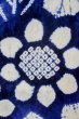 Photo5: P0617A Vintage Japanese kimono Indigo Blue YUKATA summer(made in Japan) for women / Cotton. Flower, Sunflower pattern (Grade C) (5)