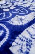 Photo8: P0617A Vintage Japanese kimono Indigo Blue YUKATA summer(made in Japan) for women / Cotton. Flower, Sunflower pattern (Grade C) (8)