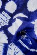 Photo10: P0617A Vintage Japanese kimono Indigo Blue YUKATA summer(made in Japan) for women / Cotton. Flower, Sunflower pattern (Grade C) (10)