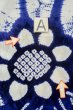 Photo13: P0617A Vintage Japanese kimono Indigo Blue YUKATA summer(made in Japan) for women / Cotton. Flower, Sunflower pattern (Grade C) (13)