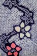 Photo4: P0617B Vintage Japanese kimono Indigo Blue YUKATA summer(made in Japan) for women / Cotton. Flower (Grade C) (4)