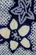 Photo5: P0617B Vintage Japanese kimono Indigo Blue YUKATA summer(made in Japan) for women / Cotton. Flower (Grade C) (5)