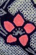 Photo6: P0617B Vintage Japanese kimono Indigo Blue YUKATA summer(made in Japan) for women / Cotton. Flower (Grade C) (6)