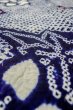 Photo8: P0617B Vintage Japanese kimono Indigo Blue YUKATA summer(made in Japan) for women / Cotton. Flower (Grade C) (8)