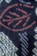 Photo7: P0617C Vintage Japanese kimono Indigo Blue YUKATA summer(made in Japan) for women / Cotton. Flower (Grade C) (7)