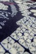 Photo9: P0617C Vintage Japanese kimono Indigo Blue YUKATA summer(made in Japan) for women / Cotton. Flower (Grade C) (9)