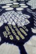 Photo10: P0617C Vintage Japanese kimono Indigo Blue YUKATA summer(made in Japan) for women / Cotton. Flower (Grade C) (10)