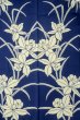 Photo8: Mint P0617D Vintage Japanese kimono Indigo Blue YUKATA summer(made in Japan) for women / Cotton. Flower (Grade A) (8)
