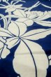 Photo9: Mint P0617D Vintage Japanese kimono Indigo Blue YUKATA summer(made in Japan) for women / Cotton. Flower (Grade A) (9)