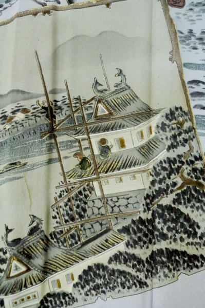 Photo15: Mint P0708C Vintage Japanese kimono Indigo Blue Men's Haori for men / Silk. (Grade A) (15)