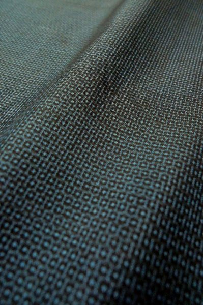Photo10: Mint P0708E Vintage Japanese kimono Indigo Blue OSHIMA-TSUMUGI for men / Silk. Tortoise-shell pattern(Hexagonal pattern) (Grade A) (10)