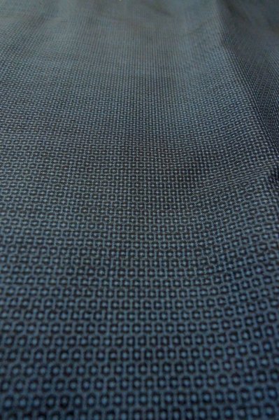 Photo11: Mint P0708E Vintage Japanese kimono Indigo Blue OSHIMA-TSUMUGI for men / Silk. Tortoise-shell pattern(Hexagonal pattern) (Grade A) (11)