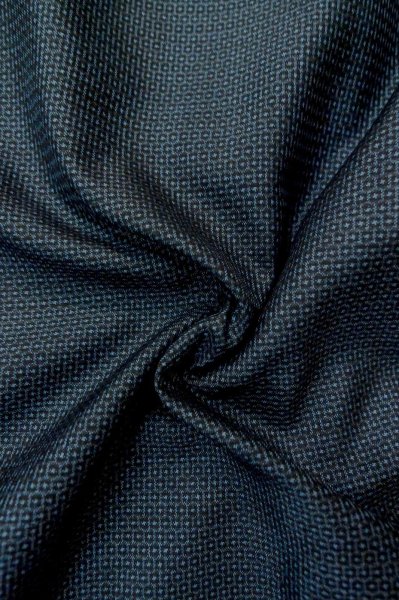 Photo13: Mint P0708E Vintage Japanese kimono Indigo Blue OSHIMA-TSUMUGI for men / Silk. Tortoise-shell pattern(Hexagonal pattern) (Grade A) (13)
