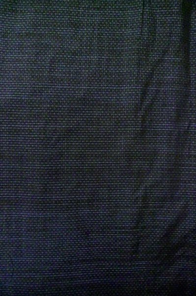 Photo5: Mint P0708F Vintage Japanese kimono Dark Navy Blue OSHIMA-TSUMUGI for men / Silk. Geometrical pattern (Grade A) (5)