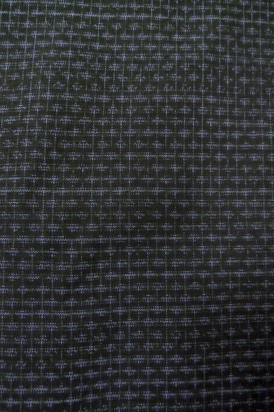 Photo9: Mint P0708F Vintage Japanese kimono Dark Navy Blue OSHIMA-TSUMUGI for men / Silk. Geometrical pattern (Grade A) (9)