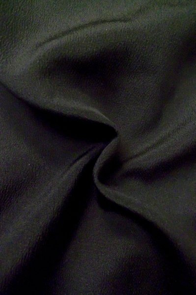 Photo11: P0708G Vintage Japanese kimono Black Men's Haori for men / Silk. (Grade D) (11)