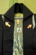 Photo20: P0708G Vintage Japanese kimono Black Men's Haori for men / Silk. (Grade D) (20)