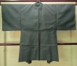 Photo1: P0708H Vintage Japanese kimono Dark Indigo Blue Men's Haori for men / Silk. Geometrical pattern (Grade C) (1)