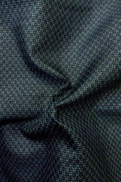 Photo10: P0708H Vintage Japanese kimono Dark Indigo Blue Men's Haori for men / Silk. Geometrical pattern (Grade C) (10)