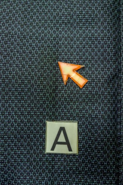 Photo16: P0708H Vintage Japanese kimono Dark Indigo Blue Men's Haori for men / Silk. Geometrical pattern (Grade C) (16)