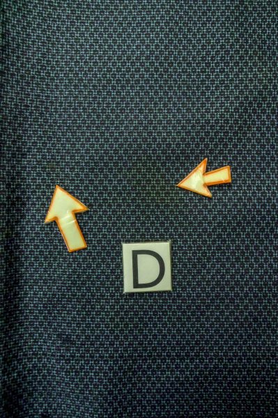 Photo19: P0708H Vintage Japanese kimono Dark Indigo Blue Men's Haori for men / Silk. Geometrical pattern (Grade C) (19)