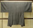 Photo2: P0708I Vintage Japanese kimono Bluish Gray Men's Haori for men / Silk. Abstract pattern (Grade D) (2)