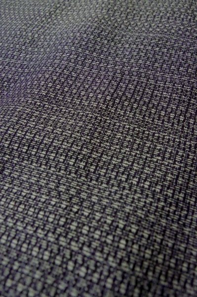 Photo8: P0708I Vintage Japanese kimono Bluish Gray Men's Haori for men / Silk. Abstract pattern (Grade D) (8)