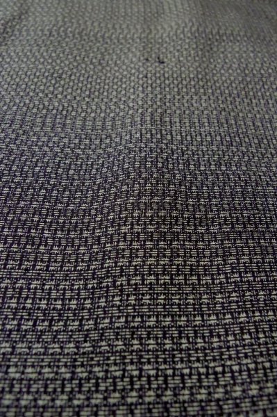 Photo9: P0708I Vintage Japanese kimono Bluish Gray Men's Haori for men / Silk. Abstract pattern (Grade D) (9)