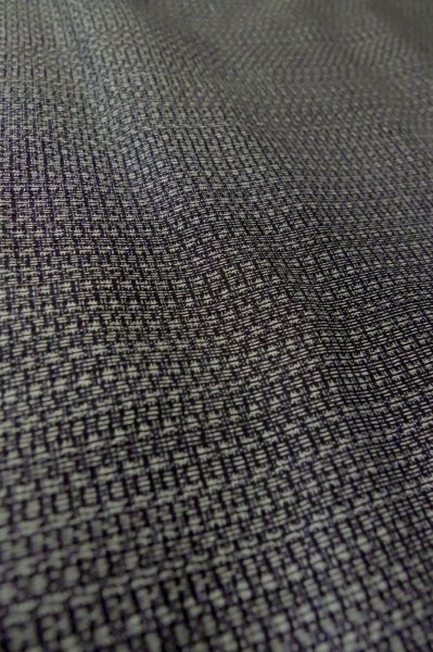 Photo10: P0708I Vintage Japanese kimono Bluish Gray Men's Haori for men / Silk. Abstract pattern (Grade D) (10)