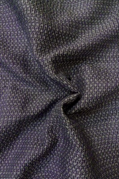 Photo11: P0708I Vintage Japanese kimono Bluish Gray Men's Haori for men / Silk. Abstract pattern (Grade D) (11)
